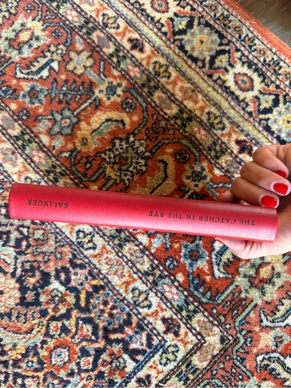 Red Catcher in the Rye leather bound hardback